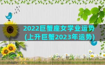 2022巨蟹座女学业运势(上升巨蟹2023年运势)