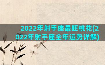 2022年射手座最旺桃花(2022年射手座全年运势详解)